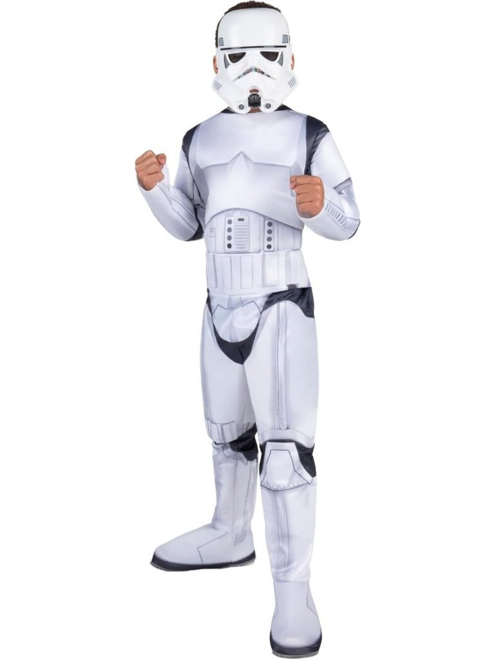Youth Stormtrooper Halloween Costume - Premium Padded Jumpsuit & Mask, Fun